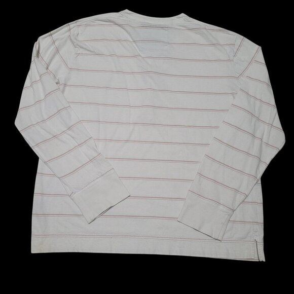 Y2K American Eagle Outfitters Vintage Fit Striped Henley Shirt‎ XXL Preppy Retro - Picture 8 of 8